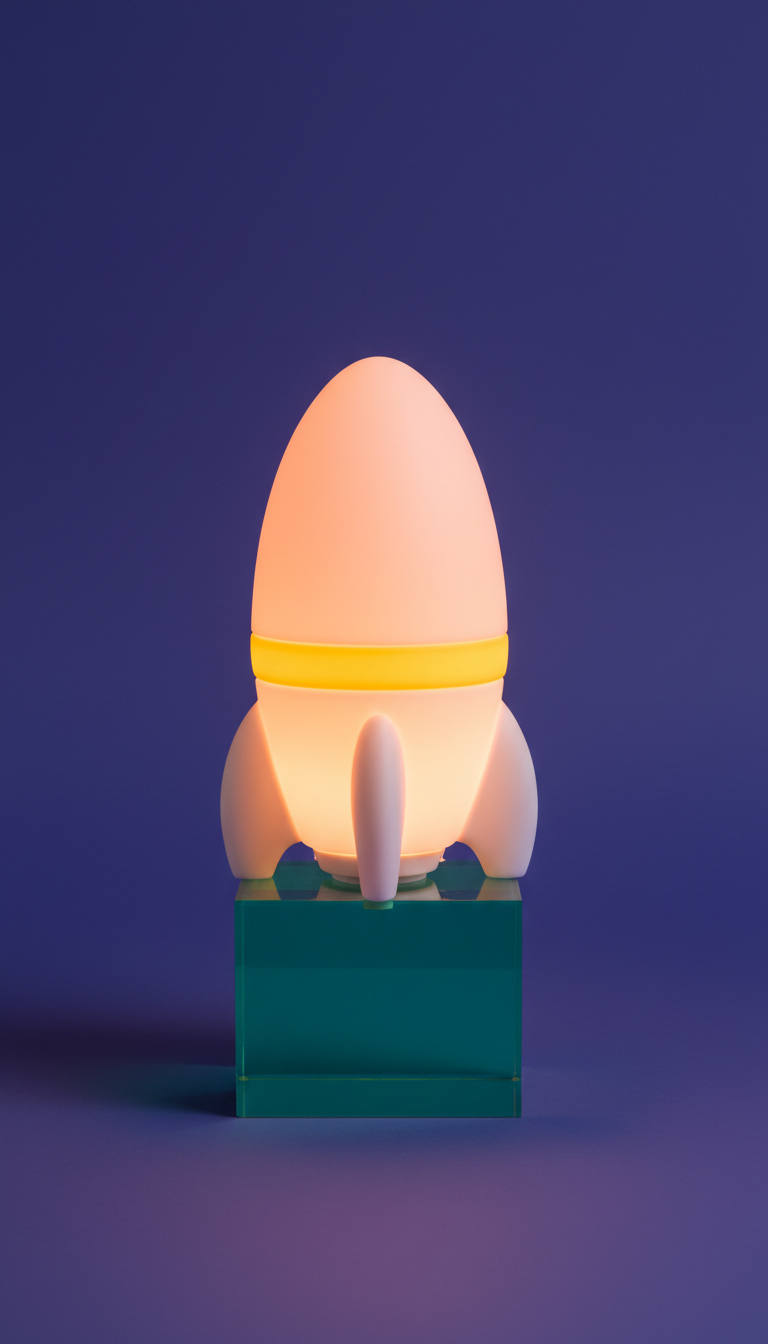 Pop Rocket Lamp With Color Glow